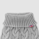 Cable Knit Dog Sweater - Grey