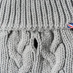 Cable Knit Dog Sweater - Grey