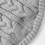 Cable Knit Dog Sweater - Grey