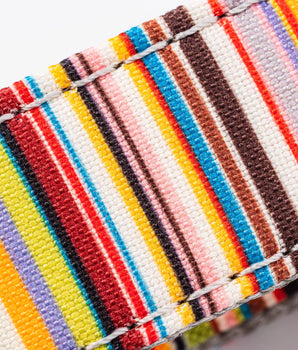 Fabric Dog Lead - Striped Multi-colour