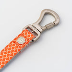 Fabric Dog Leash - Orange Geometric