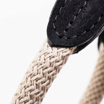 Rope and Suede Leather Dog Collar - Black