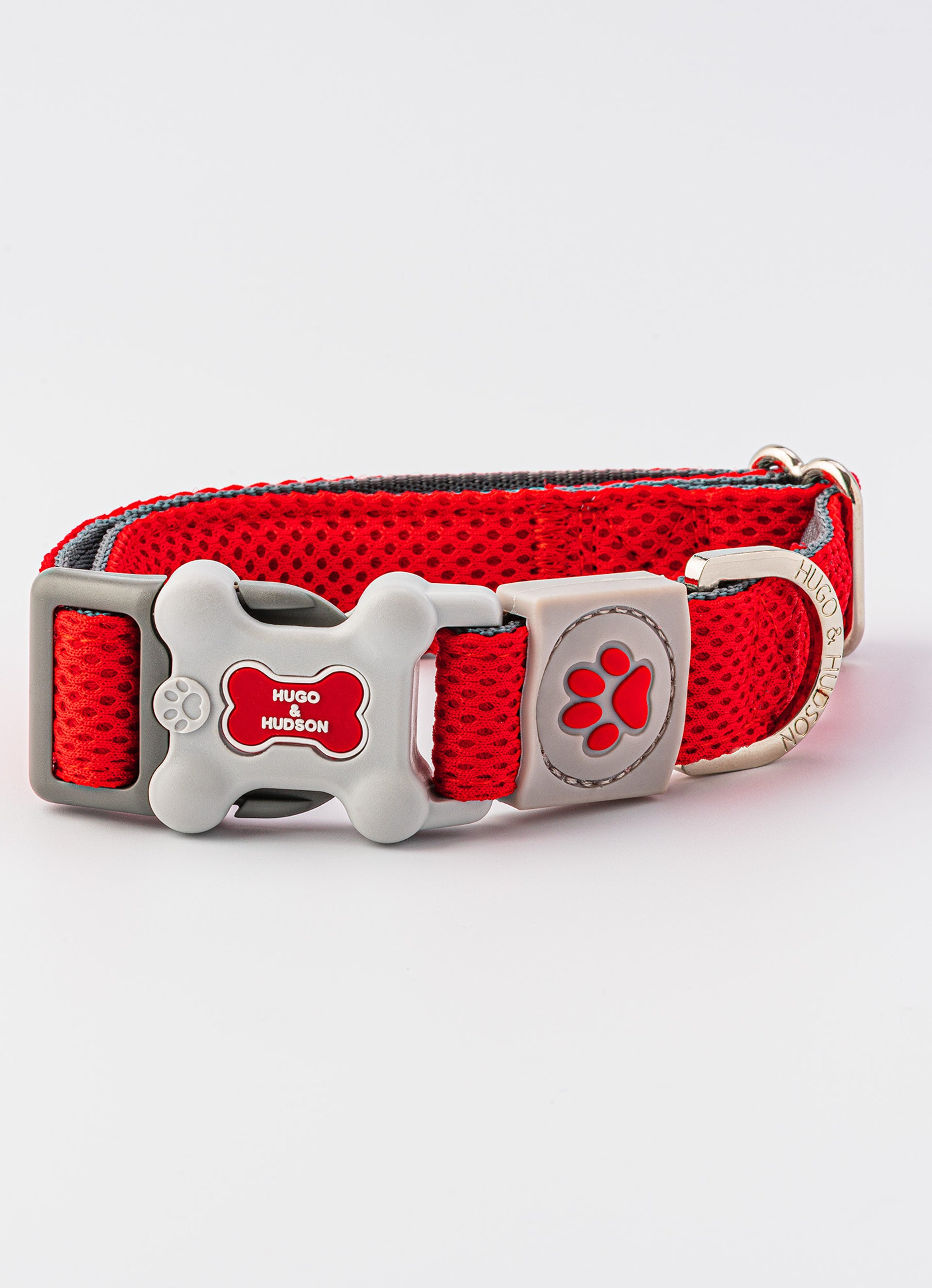 Mesh Dog Collar Red Hugo & Hudson London