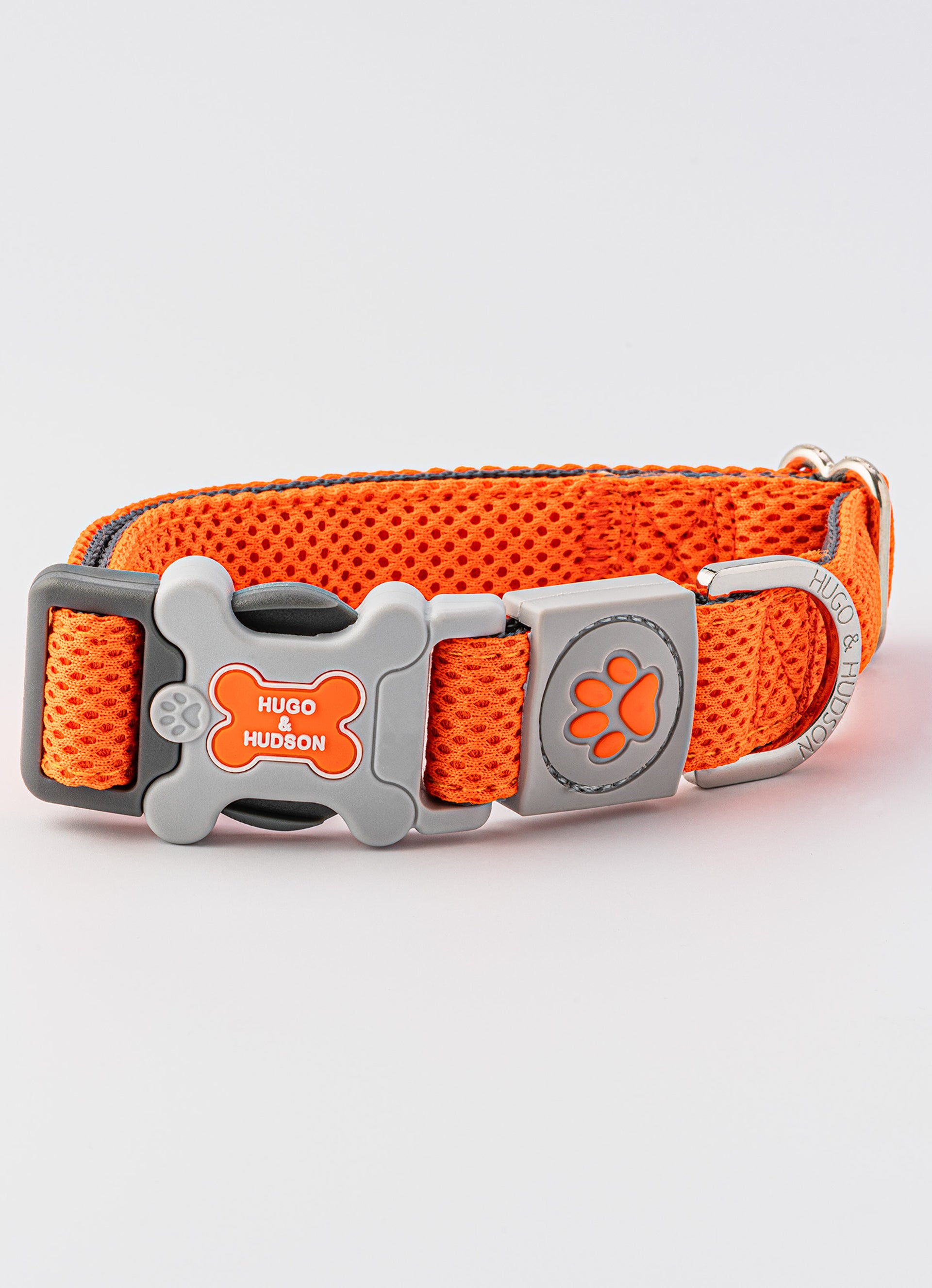 Mesh Dog Collar Orange Hugo & Hudson London