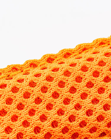 Mesh Dog Collar - Orange - Stitching