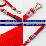 Mesh Dog Leash - Red