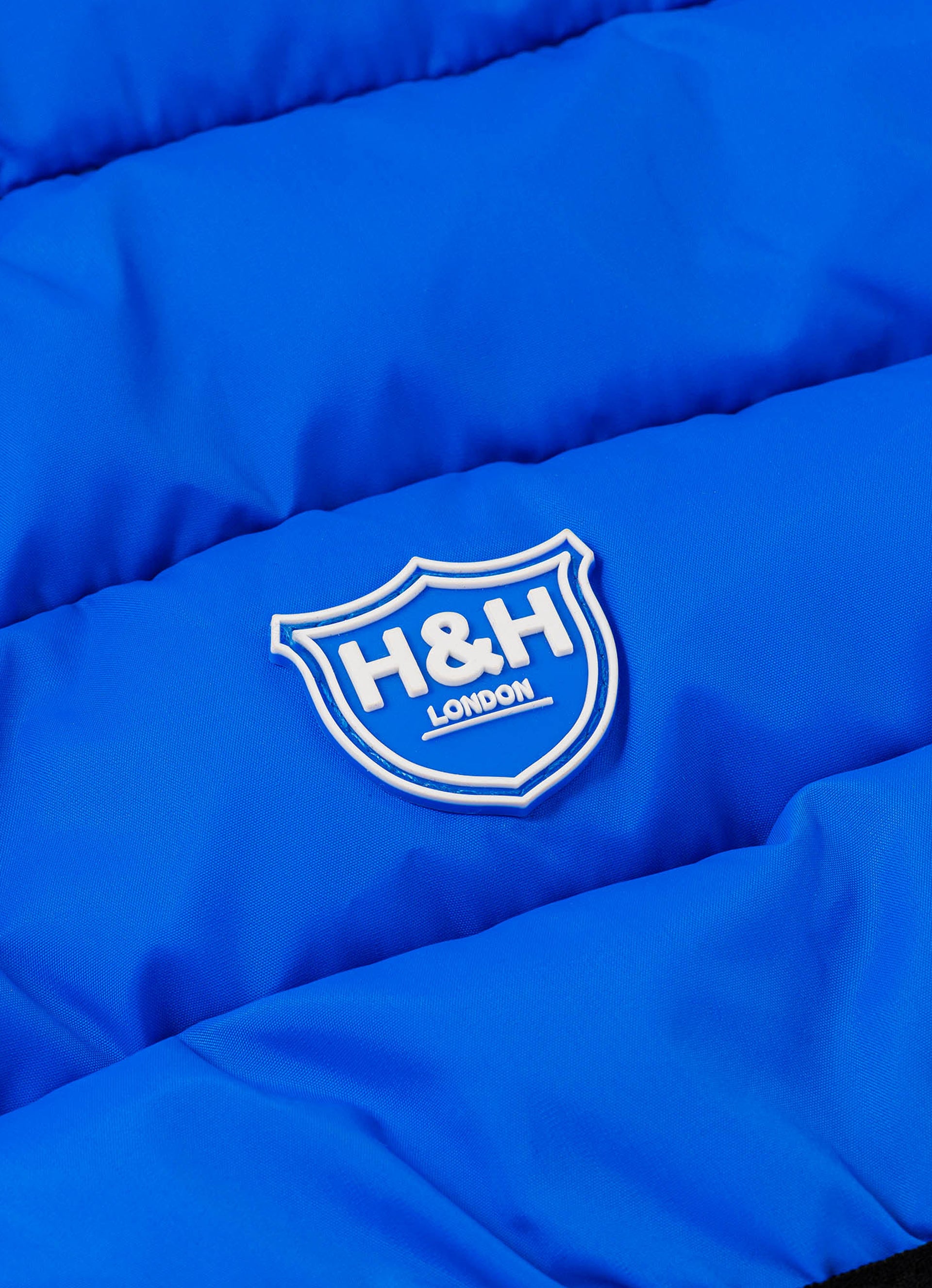 Blue and Navy Dog Puffer Jacket Hugo & Hudson London