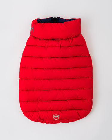 Reversible Dog Puffer Jacket - Red and Navy