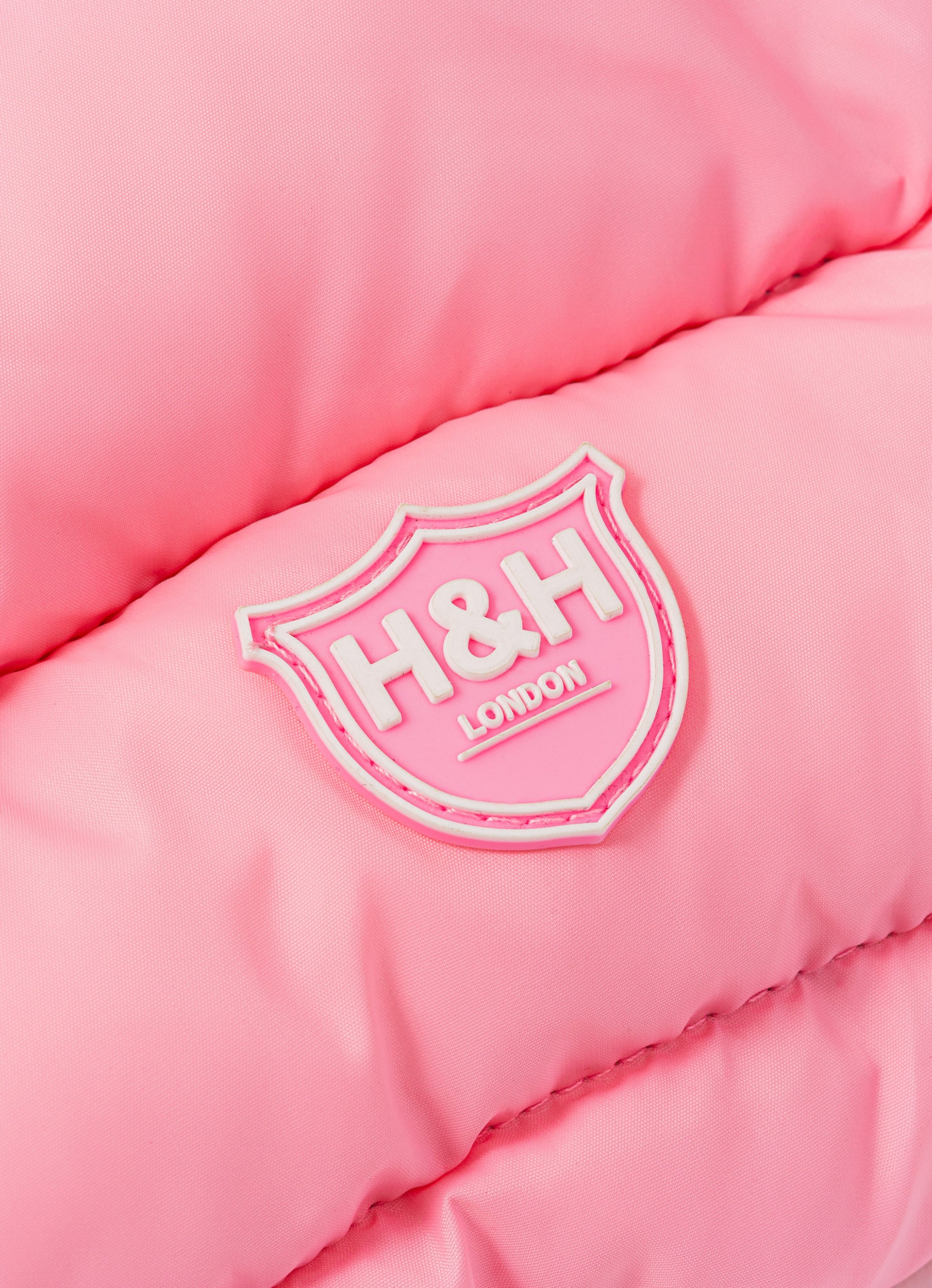 Light Pink and Gray Dog Puffer Jacket Hugo & Hudson London