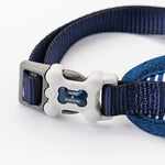 Fabric Dog Harness - Striped Navy
