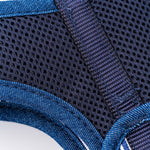 Fabric Dog Harness - Striped Navy