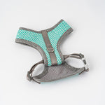 Tweed Dog Harness - Aqua Herringbone
