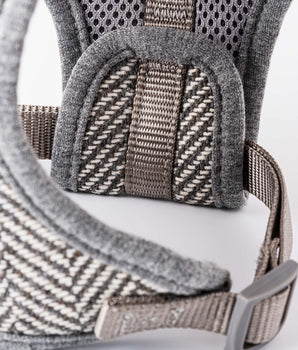 Tweed Dog Harness - Grey Herringbone