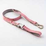 Tweed Dog Leash - Pink Checkered