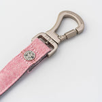Tweed Dog Leash - Pink Checkered