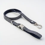Tweed Dog Leash - Navy Herringbone