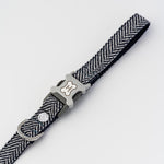 Tweed Dog Leash - Navy Herringbone