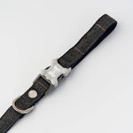 Tweed Dog Leash - Grey Checkered Herringbone