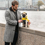 Tweed Dog Leash - Grey Checkered Herringbone