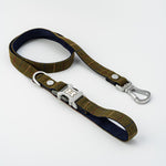 Tweed Dog Leash - Dark Green Checkered