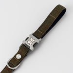 Tweed Dog Leash - Dark Green Checkered