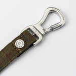 Tweed Dog Leash - Dark Green Checkered
