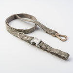 Tweed Dog Leash - Grey Herringbone