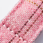 Tweed Metal Buckle Dog Collar - Pink Checkered