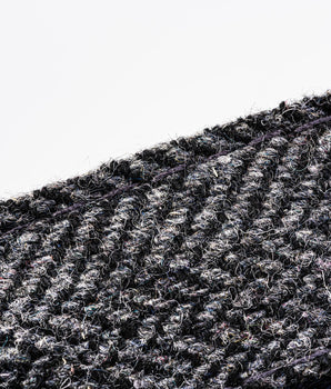 Tweed Metal Buckle Dog Collar - Grey Checkered Herringbone