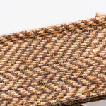 Tweed Metal Buckle Dog Collar - Caramel Checkered Herringbone