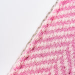 Tweed Metal Buckle Dog Collar - Pink Herringbone