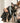 Tweed Metal Buckle Dog Collar - Aqua Herringbone