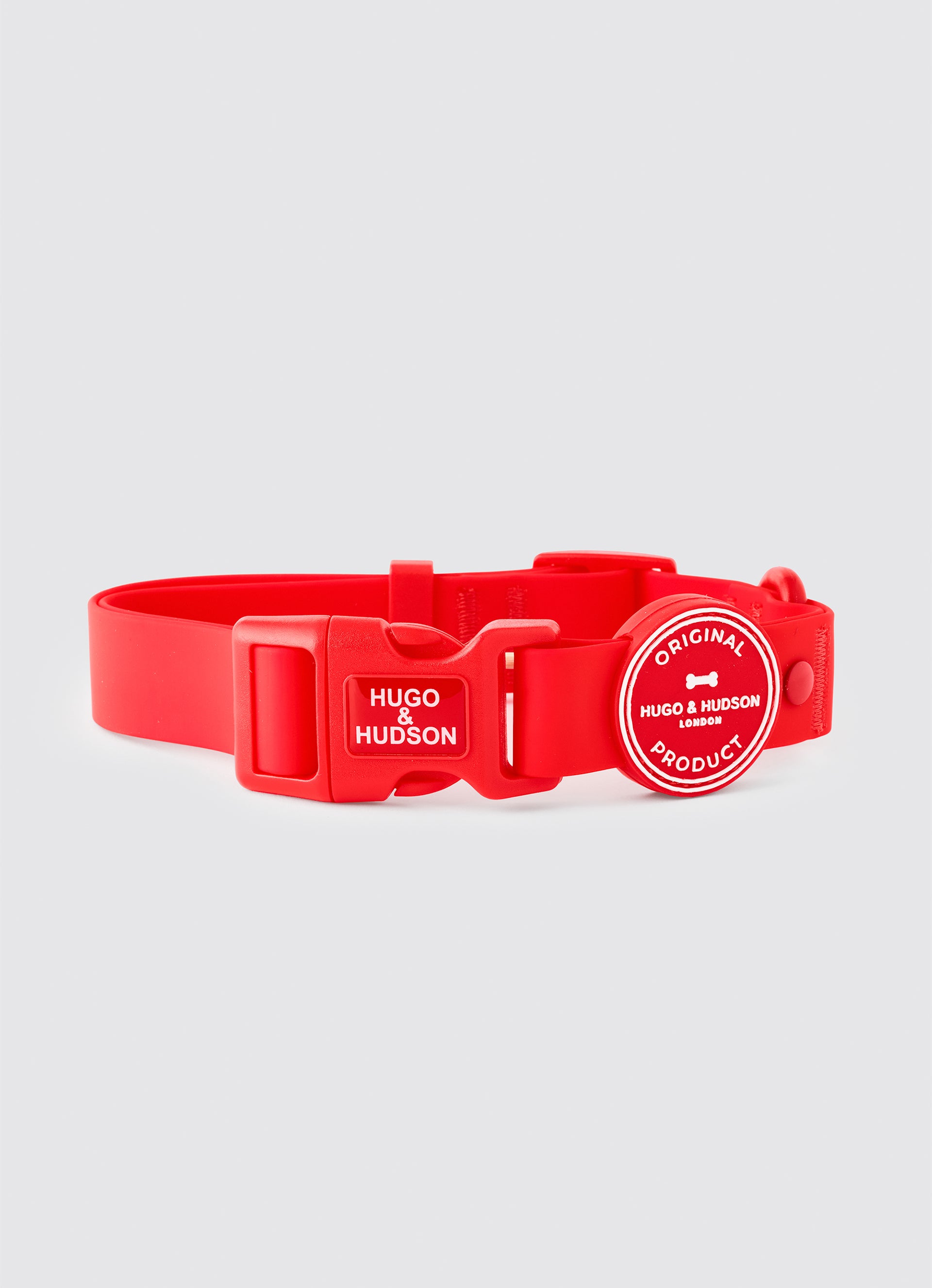 Waterproof Dog Collar Red Hugo & Hudson London