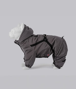 Winter-Schneeanzug für Hunde – Grau