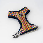 Fabric Dog Harness - Striped Multi-color