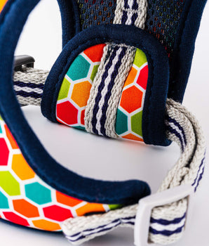 Fabric Dog Harness - Geometric Multi-color