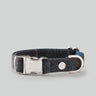 Grey Checked Herringbone Tweed Dog Collar