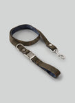 Dark Green Checked Herringbone Tweed Dog Lead