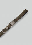 Dark Green Checked Herringbone Tweed Dog Lead