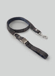 Grey Checked Herringbone Tweed Dog Lead