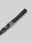 Grey Checked Herringbone Tweed Dog Lead