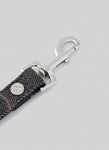 Grey Checked Herringbone Tweed Dog Lead