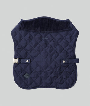 Navy Quilted Dog Jacket