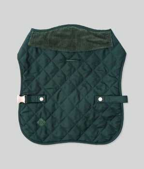 Forest Green Quilted Dog Jacket