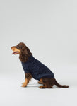 Cable Knit Pullover Dog Jumper - Navy
