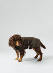 Dark Green Checked Herringbone Tweed Dog Jacket