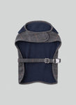 Grey Checked Herringbone Tweed Dog Jacket