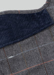 Grey Checked Herringbone Tweed Dog Jacket