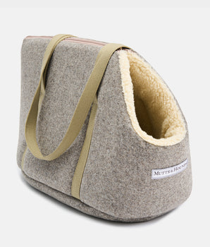 Mutts & Hounds Grey Tweed Dog Carrier