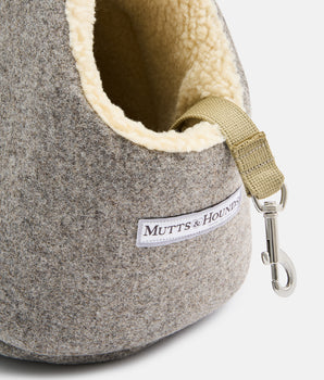 Mutts & Hounds Grey Tweed Dog Carrier